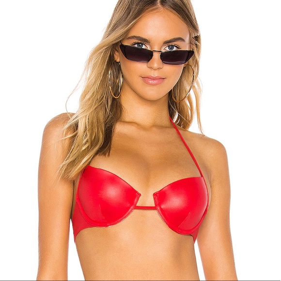 Revolve Lovewave Addicted red bikini top